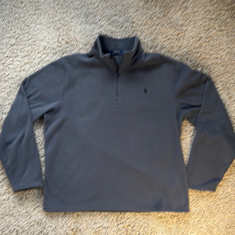 NWOT Polo Ralph Lauren Gray Quarter-Zip Fleece Pullover
